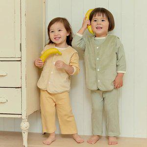 [키키스토리] 푸딩 반조끼(골든베이지,아보카도그린)