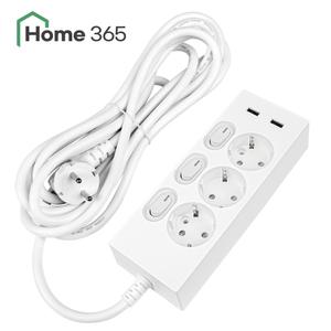 홈365 국산 USB 2포트 개별멀티탭 3구 5m / 3A USB 멀티콘센트