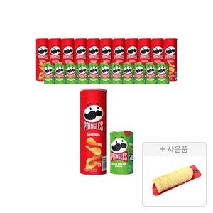 프링글스 오리지날 110g, 12개 + 양파맛 53g, 12개 + 증정(트레이, 1개)