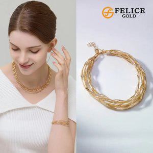 [이태리수입] 18K 스네이크 트위스트 팔찌