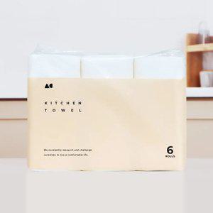올챌린지 롤 키친타올 2겹 100매 12롤 천연펄프 무형광 화장지 미용티슈