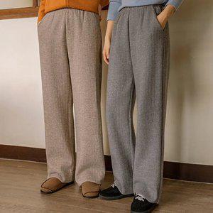 [JUST BETTER] 탄탄포근 니트 밴딩팬츠(숏/롱)