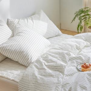 안데스 차콜 국내산 60수 고밀도 호텔식 무봉제 차렵이불/세트(SS)(Q)