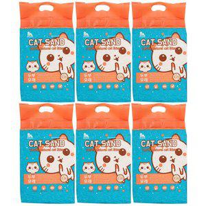 엔터펫 고양이모래 6.2L x 6팩 / 자연콩 무향 식용색소 고양이화장실 가는입자 두부모