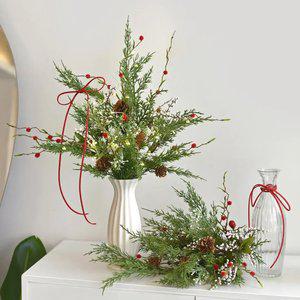 크리스마스 조화 센터피스 미니 트리 인테리어 소품 연말 장식 오브제