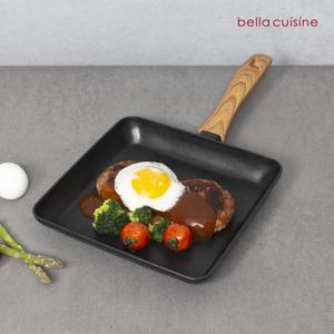 벨라쿠진 우드패턴 22x22cm IH 정사각 후라이팬 /인덕션 가능