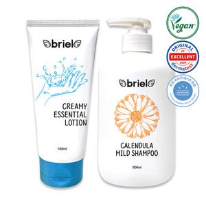 ㅇ브리엘 크리미 에센셜 로션 160ml+카렌듈라 마일드 샴푸 500ml