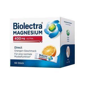 BIOLECTRA 독일 바이오렉트라 마그네슘 400mg 울트라 다이렉트 오렌지 맛 60포