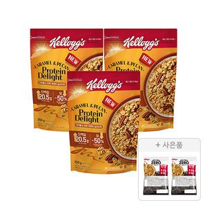 켈로그 카라멜&피칸 프로틴 딜라이트 350g, 3개 + 증정( 프로틴 그래놀라 제로슈거 40