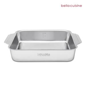 [20%+6%][12/14]멀티가위 증정] 벨라쿠진 통3중 스텐 사각팬 베이크팬/전골 냄비 21cm