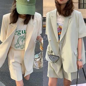 여자 빅사이즈 여름자켓 오버핏반바지 세트