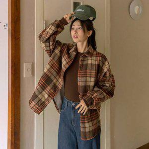 브레드 퍼안감 셔츠아우터