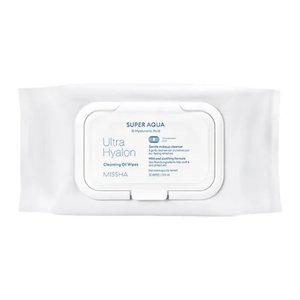 [미샤] 수퍼 아쿠아 울트라 히알론 클렌징 오일 티슈 대용량 70매/362ml
