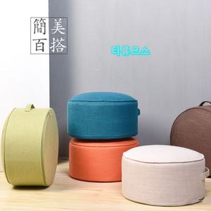 높은 키높이 미니 좌식 스툴 두꺼운 원형 방석 쿠션 티류으스