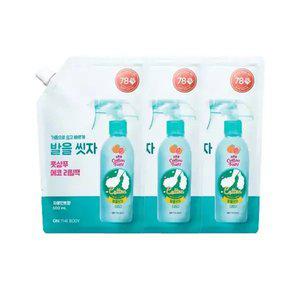 온더바디 발을씻자 코튼풋샴푸 리필 자몽 500ml, 3개