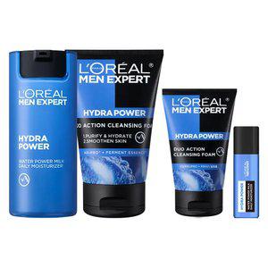 로레알파리 맨 엑스퍼트 이드라파워 수분 올인원 50ml + 클렌징 폼 100ml(아쿠아/차콜