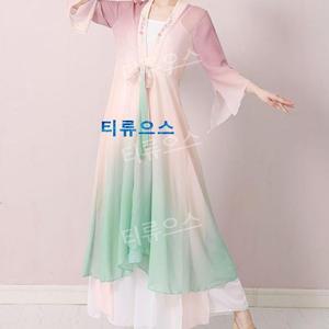 여성 한국무용 현대 워십복 고전 의상 공연 풀치마 무용복 티류으스