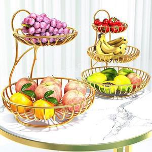고급 과일 플레이트 트레이 바구니 보관 선반 디저트 다층 3단