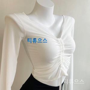 현대무용 고전 한국무용복 상의 메쉬 바디수트 발레 공연 연습복 티류으스