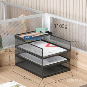 티류으스 데스크 A4 수납 서류 정리 철제 트레이 6단