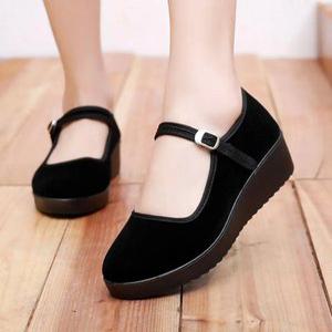 구두 웨지힐 여름 발편한 빅사이즈 통기성 데일리 코디 패션 여자 플랫 슈즈 통굽