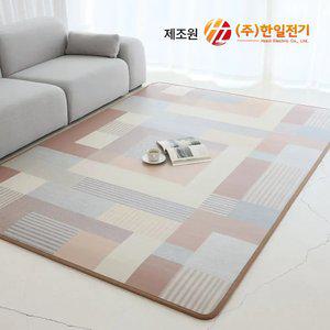 [국내제작]한일 EMF 전자파차단환경인증 탄소전기매트 전기장판 모던베이지 싱글 100x