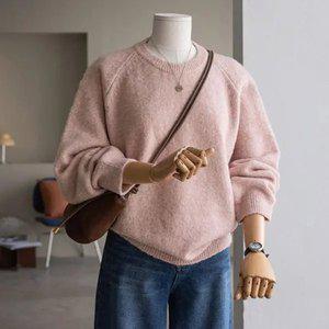 (안나앤플러스) 아미블 램스울 레글런 니트[니트DQC24] 빅사이즈