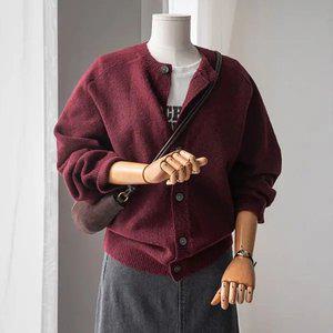 (안나앤플러스) 포린 새들 라운드 가디건[가디건DY767] 빅사이즈