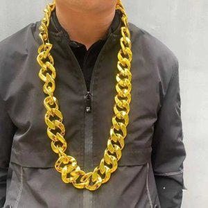 힙합 가짜 금목걸이 장식품 의상 허세 액세서리 퍼포먼스