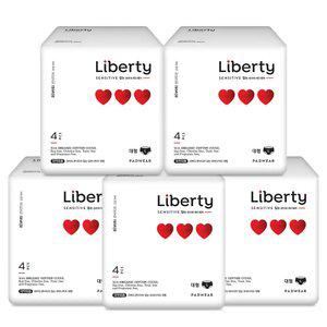 리버티 SAP FREE 유기농 입는오버나이트 중형/대형 4Px5팩