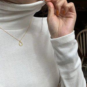 치트커 앙고라 소프트 하프넥 긴팔 티 겨울 여성 목폴라 데일리룩 겨울상의