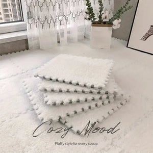 (1세트x4장) 소프트 퍼 코지무드 안방 거실 퍼즐 쿠션 매트 아이방 놀이방 층간소음방