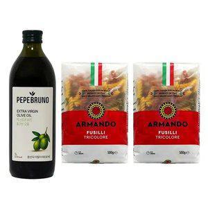 페페브루노 엑스트라버진 올리브오일 1L + 아르만도 삼색푸실리 500g x 2(증정)