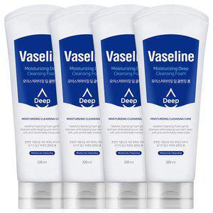 바세린 폼클렌징 대용량 220ml 4개 남자 여자 클렌징폼