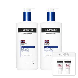뉴트로지나 데일리 바디 로션 450ml, 2개+증정(인텐스 리페어 시카 에멀젼 15ml, 2개)