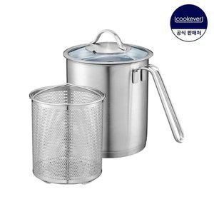 쿡에버 에센셜 인덕션 스텐 파스타 냄비 16cm (글라스커버)