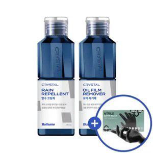 [내일도착]불스원 크리스탈 발수코팅제 140ml + 유막제거제 140ml+(세차 전용 니트릴