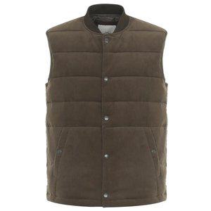 [오스틴리드]라이트베이지 코듀로이 다운 퀼팅 베스트-AJJ22402