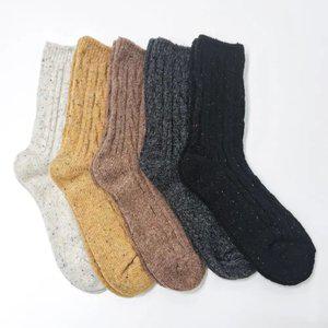 따뜻한 니트 보온 양말 도톰한 겨울 수족냉증 양말 3족/5족 묶음 [모조리박]