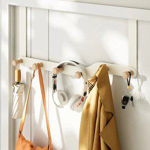 무타공 도어행거 문 옷걸이 후크걸이 모자 다용도 수납 거치대 6구
