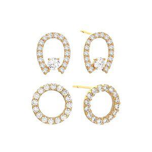 [골드피아] 14K 말발굽/스윗써클 귀걸이