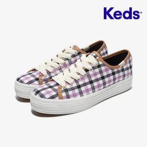 Keds 트리플 킥 케이트스페이드 깅엄 플라넬_5WF65387D001