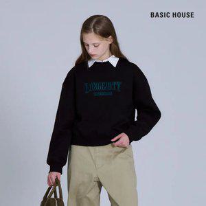 (정상가:69,900원) 베이직하우스 여크롭자수맨투맨 LYTS7201