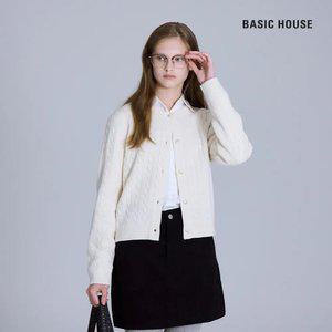 (정상가:89,900원) 베이직하우스 여케이블크롭가디건 LYCD7201