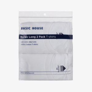 (최초가:17,900원) 베이직하우스 BH 롱기장 2PACK반팔티셔츠