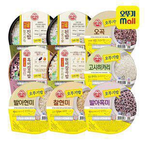 [본사직영][18+18] 오뚜기 잡곡밥210g 흑미/현미/오곡/발아흑미/발아현미 9종 골라담기