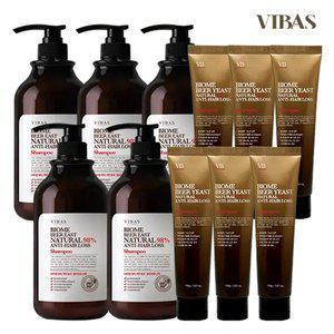 파격기획가 비바스 맥주효모 샴푸 (1000g x 5개+100g x 6개)