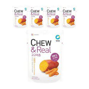 청정원 츄앤리얼 고구마츄 60g, 5개