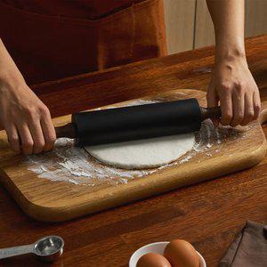 트루쿡 북미산 월넛 실리콘 조리도구 롤링핀, 1개