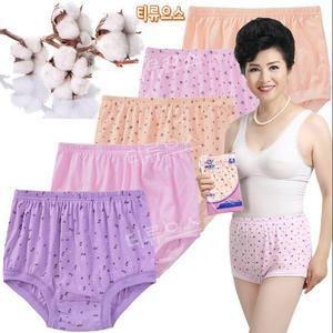 5종 120 여성 빅사이즈 아줌마 뱃살커버 팬티 빤스 면 티류으스